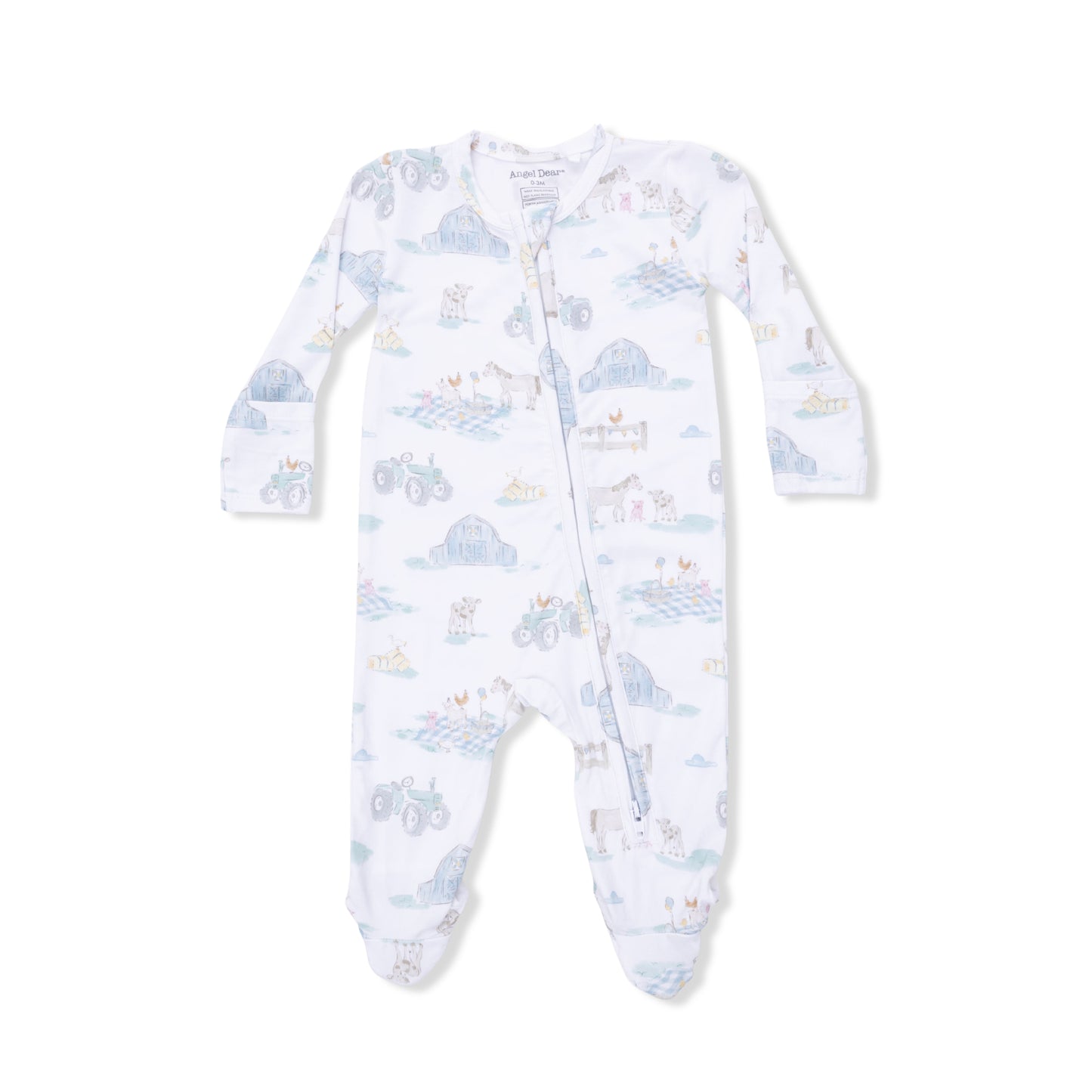 Farm Animal Party Zipper Footie