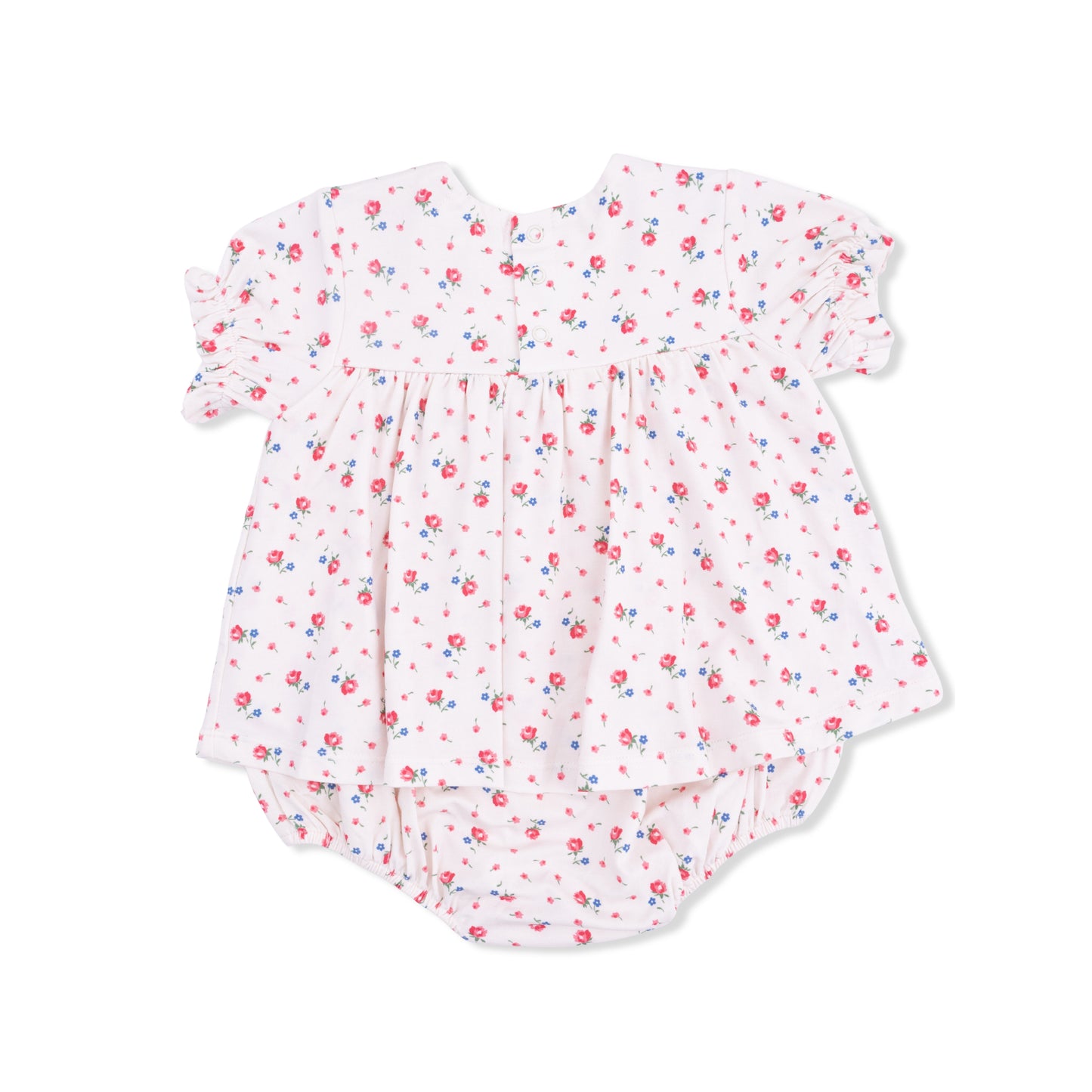 Joli Rosette Smocked Ruffle Bubble w/Skirt