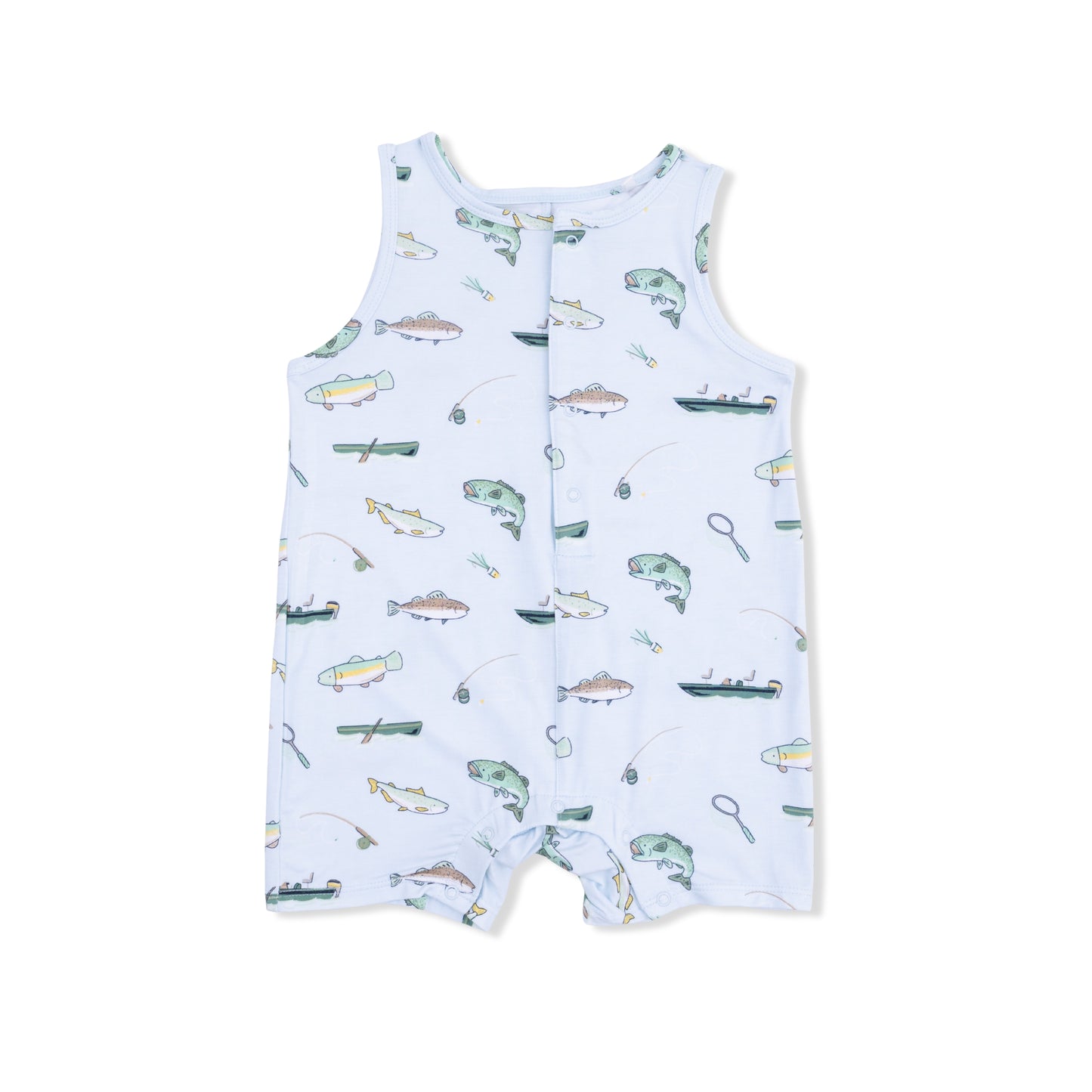 Fishing - Sleeveless Shortie Romper