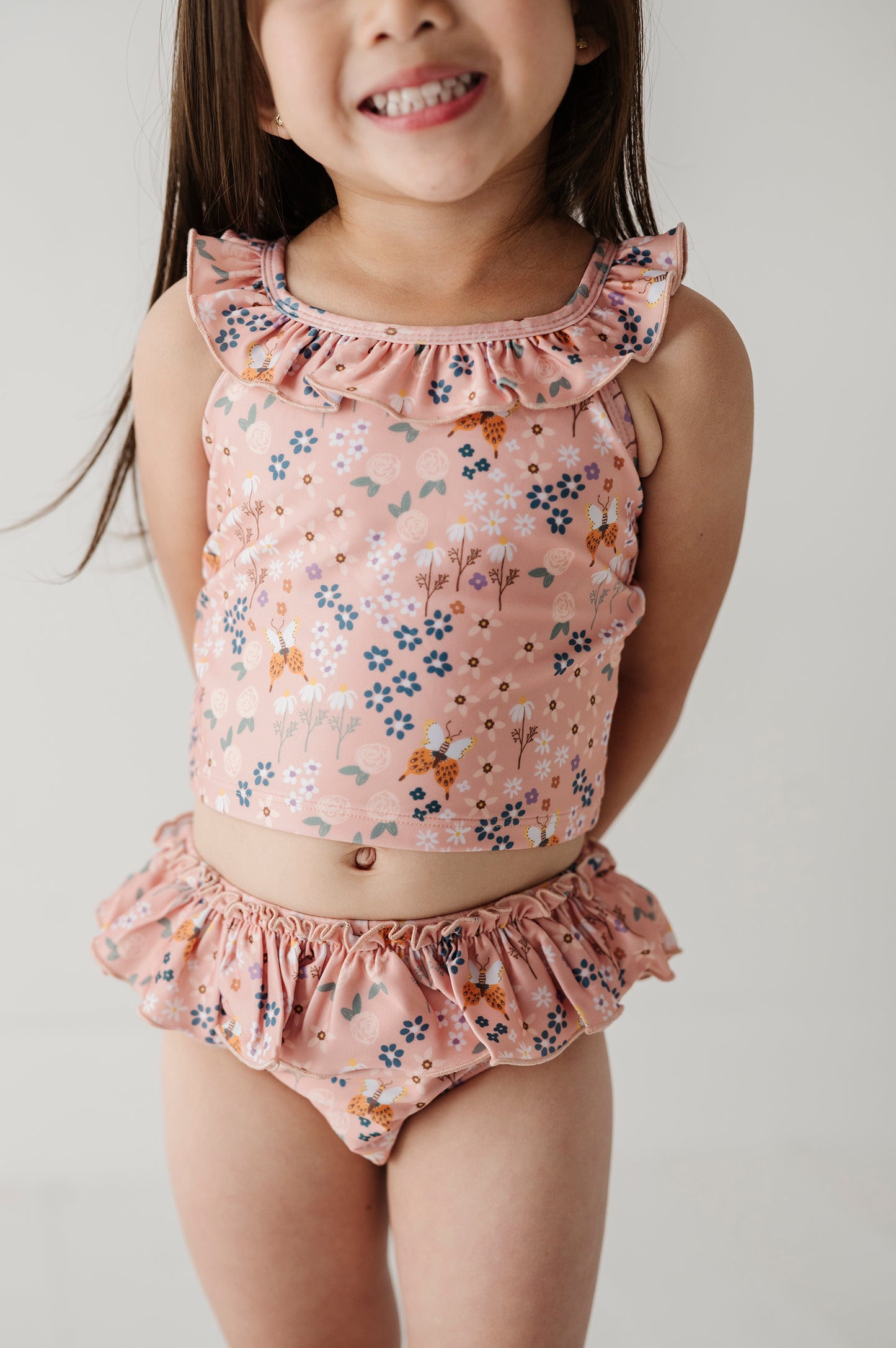 Tankini Swimsuit-Butterfly Garden