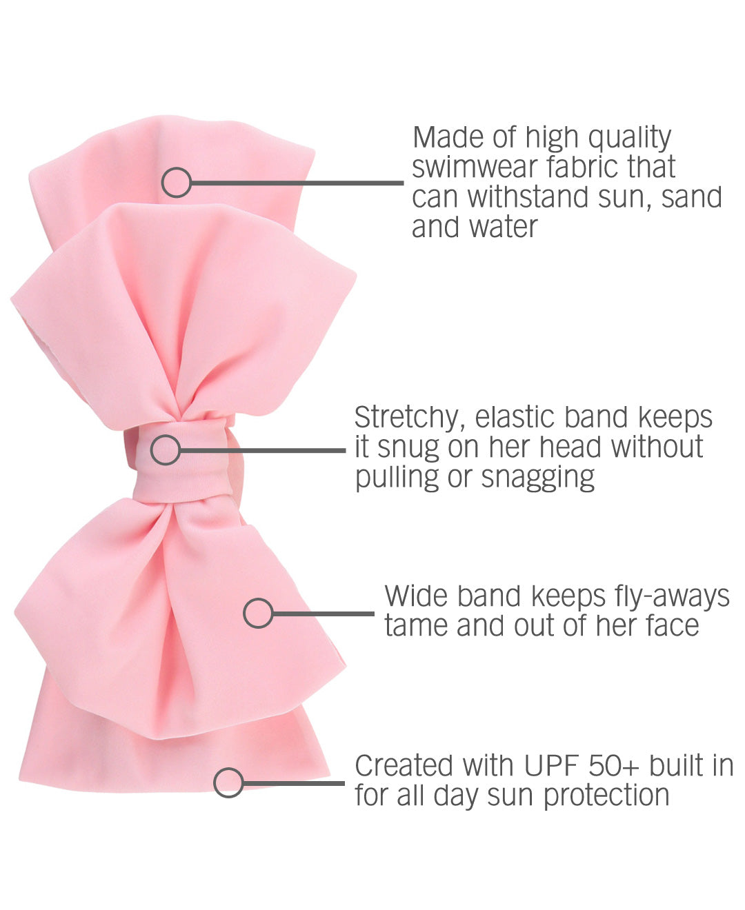 Swim Bow Headband-Pink