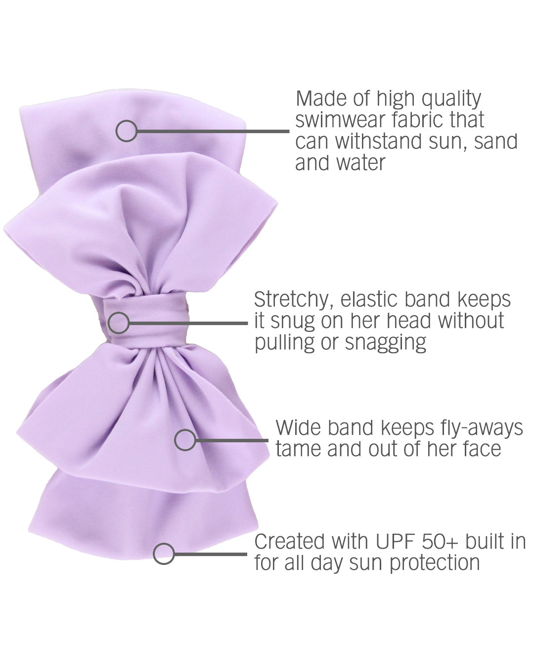 Swim Bow Headband-Lavender