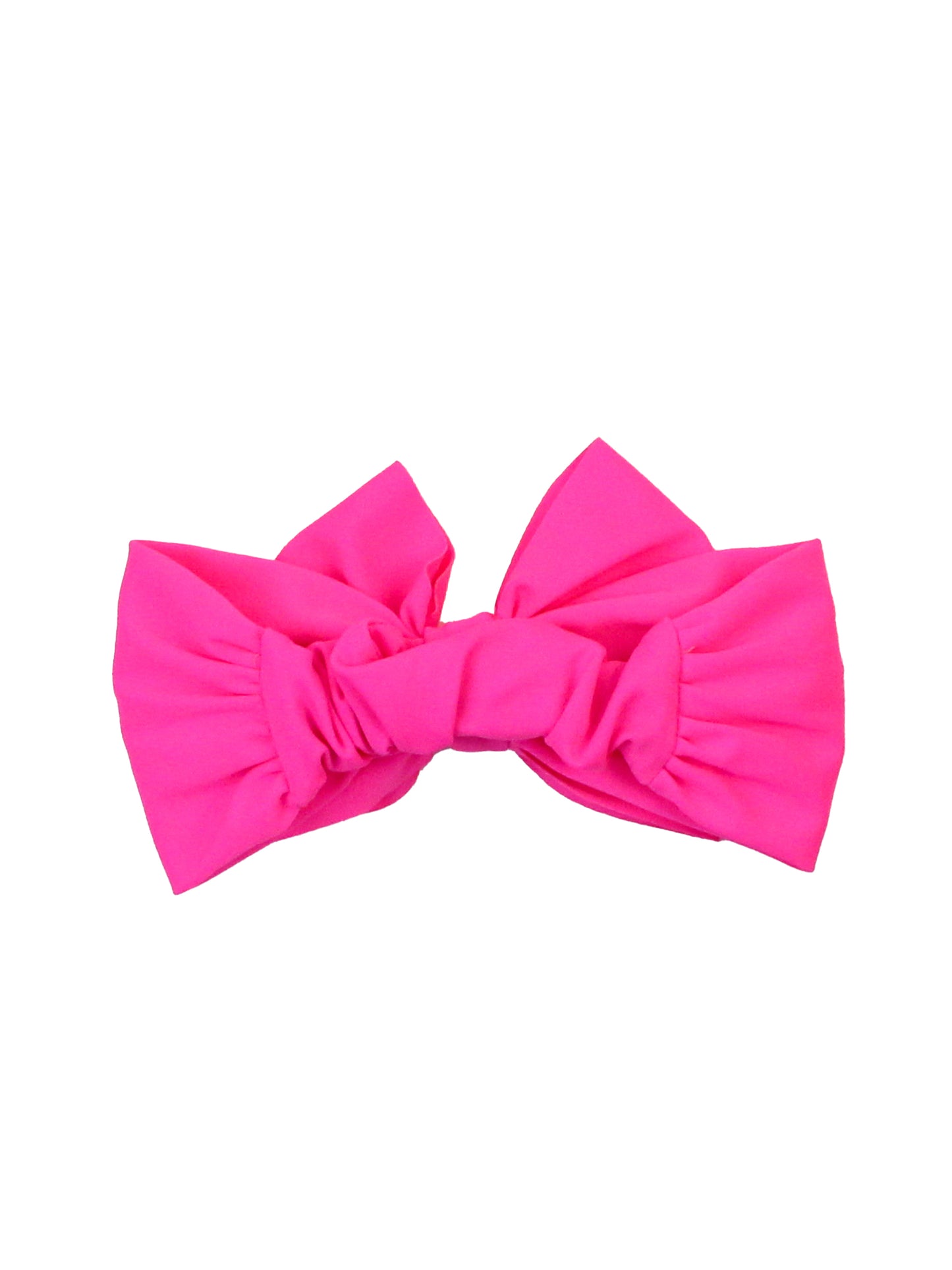 Swim Bow Headband-Neon Magenta