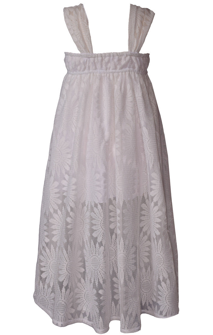 White Daisy Maxi Dress