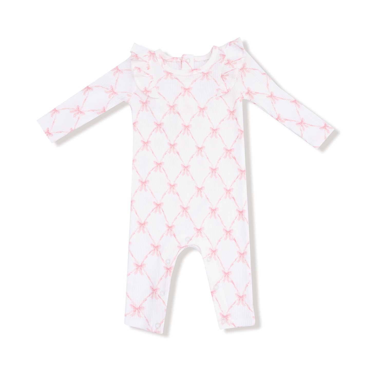 Ribbon Bow Trellis Ruffle Romper
