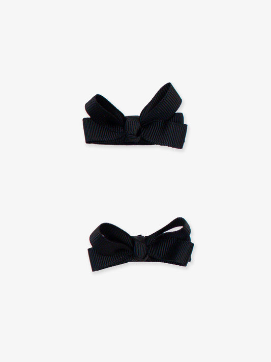 Small Bow Clip Set-Black