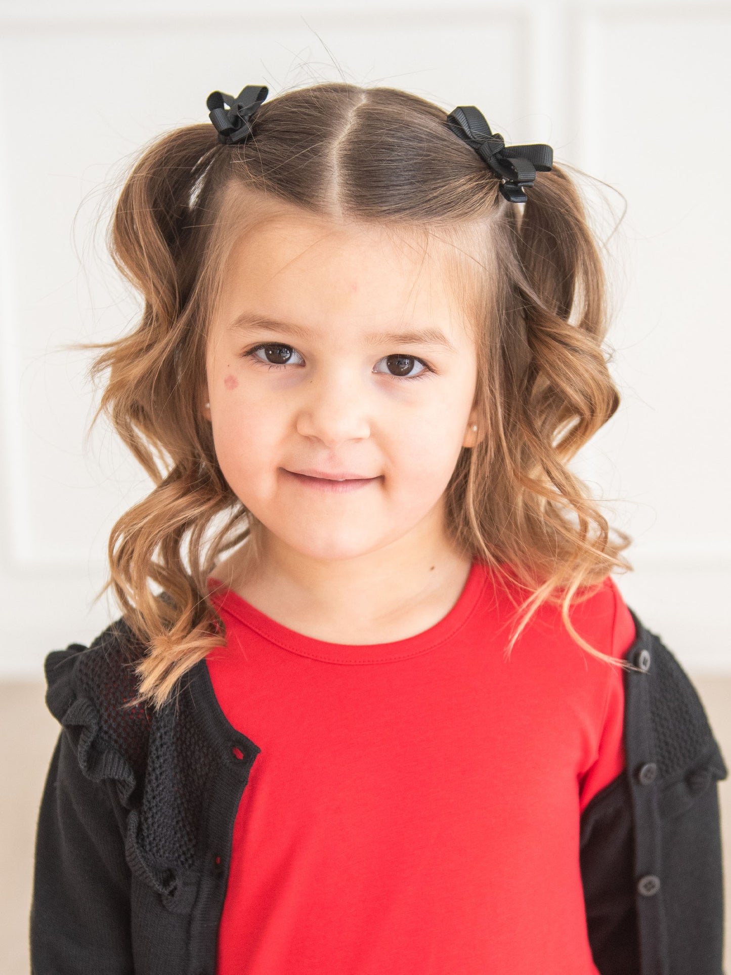 Small Bow Clip Set-Black