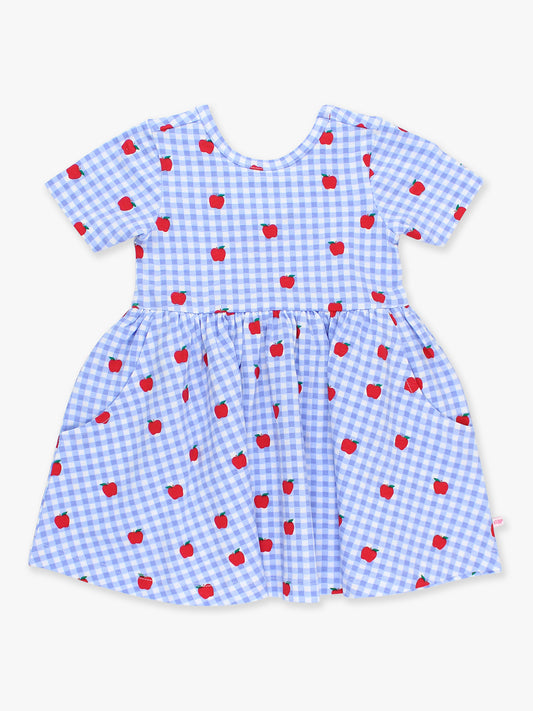 Apple Gingham Twirl Dress