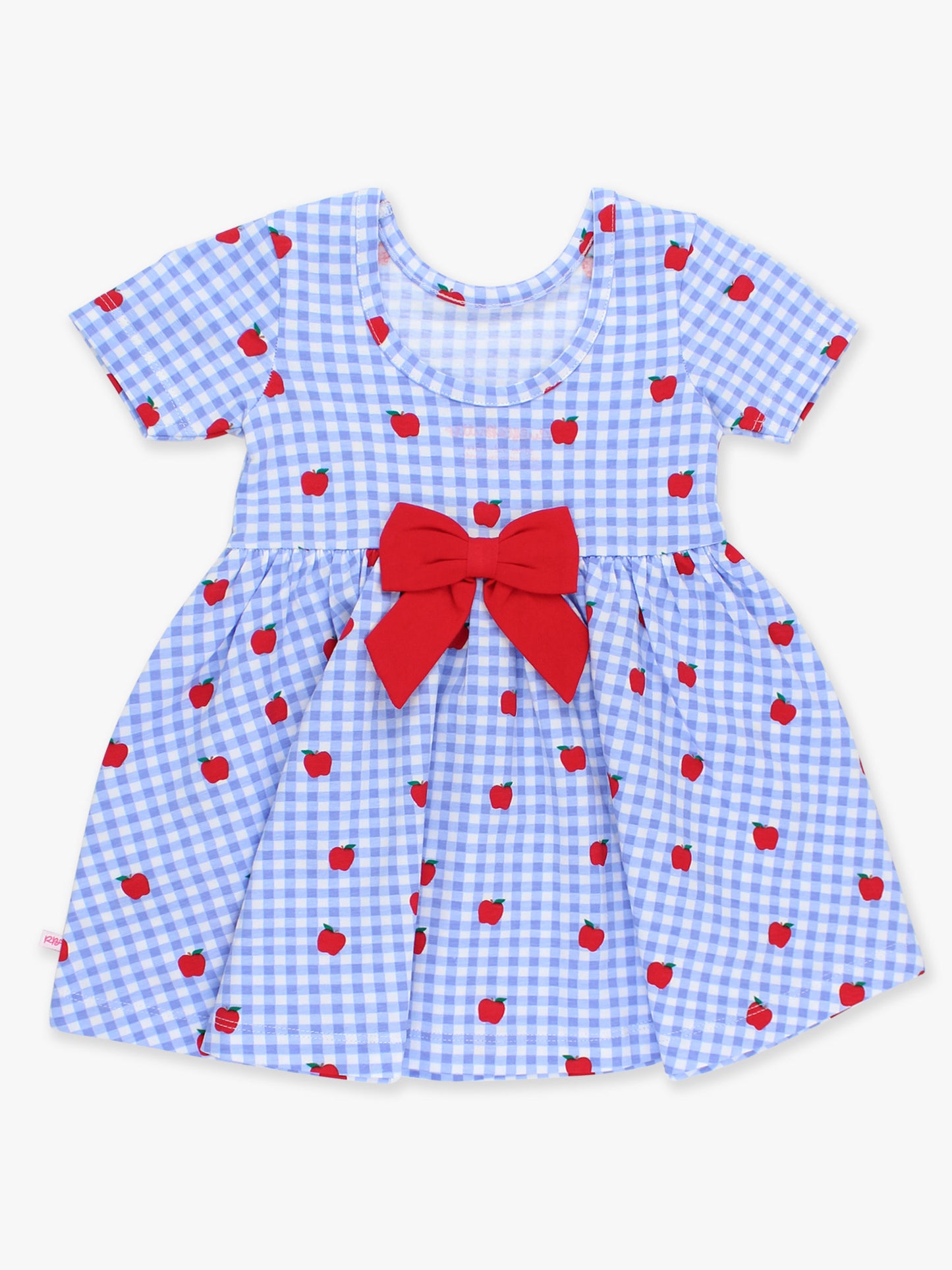 Apple Gingham Twirl Dress
