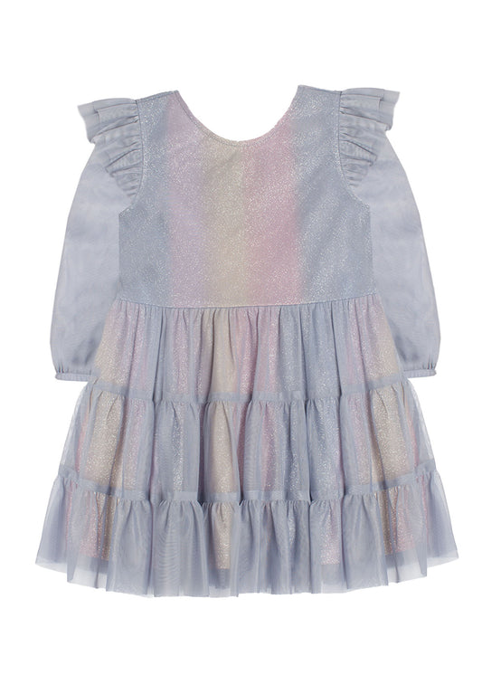 Phoenix Tiered Tulle & Knit L/S Dress