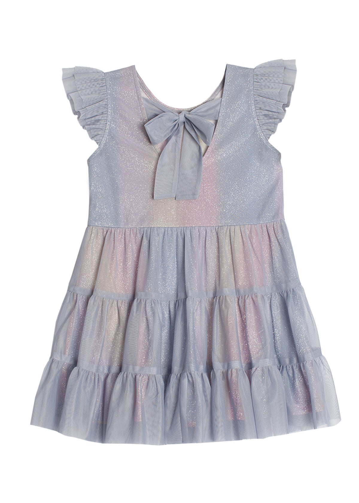 Phoenix Tiered Tulle & Knit L/S Dress