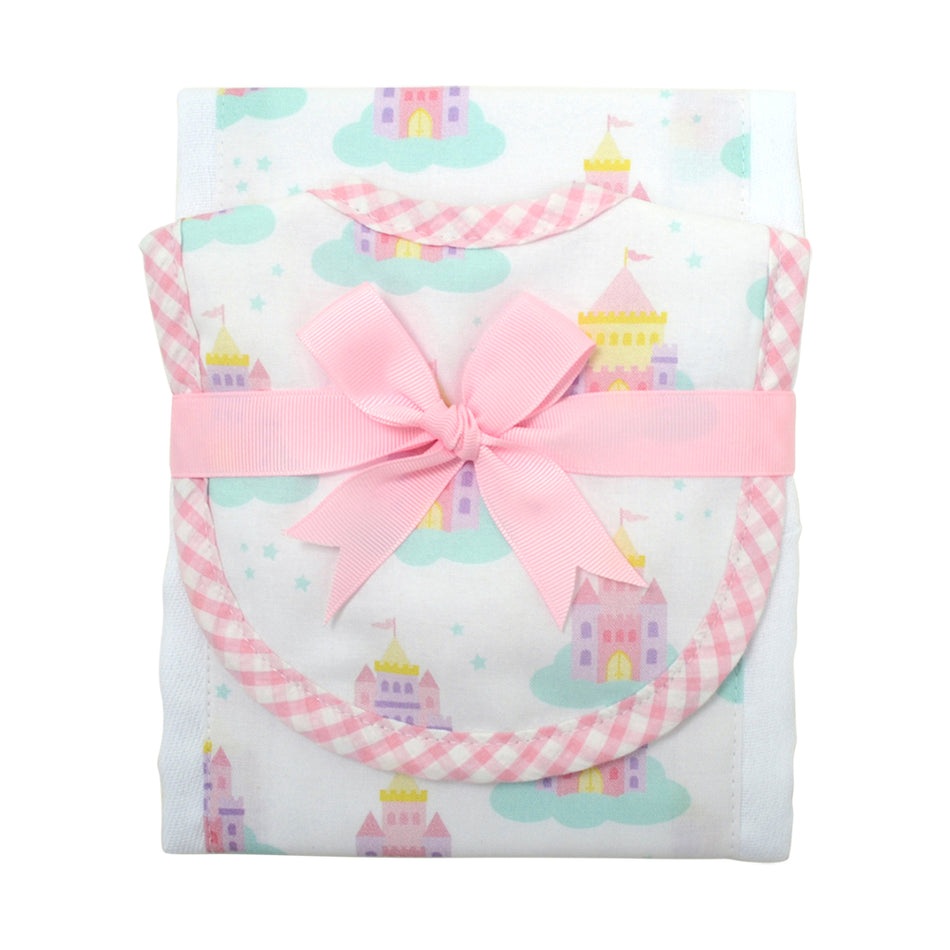 Princess Burp Pad & Drool Bib Set