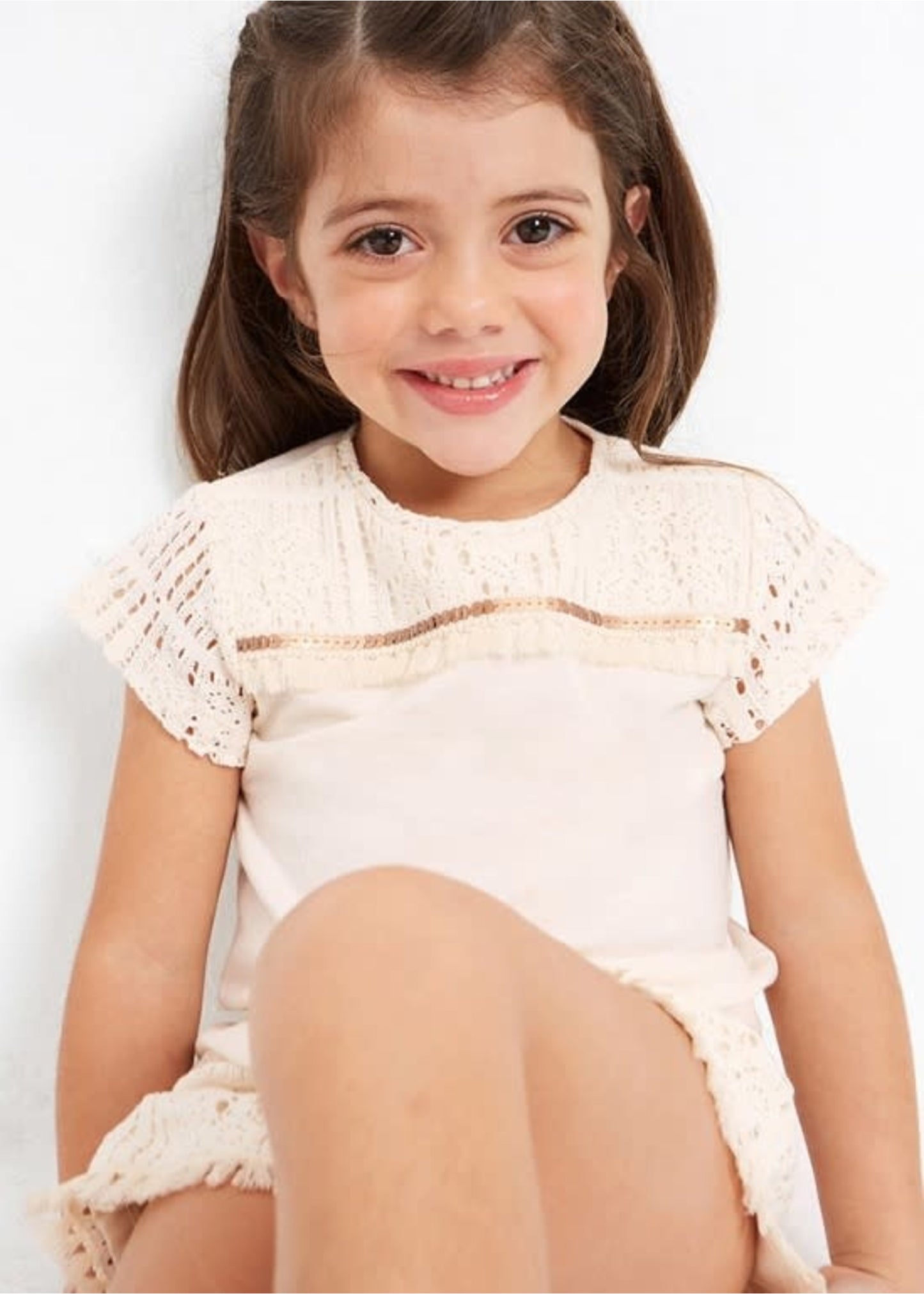 Lace T-Shirt-Chickpea