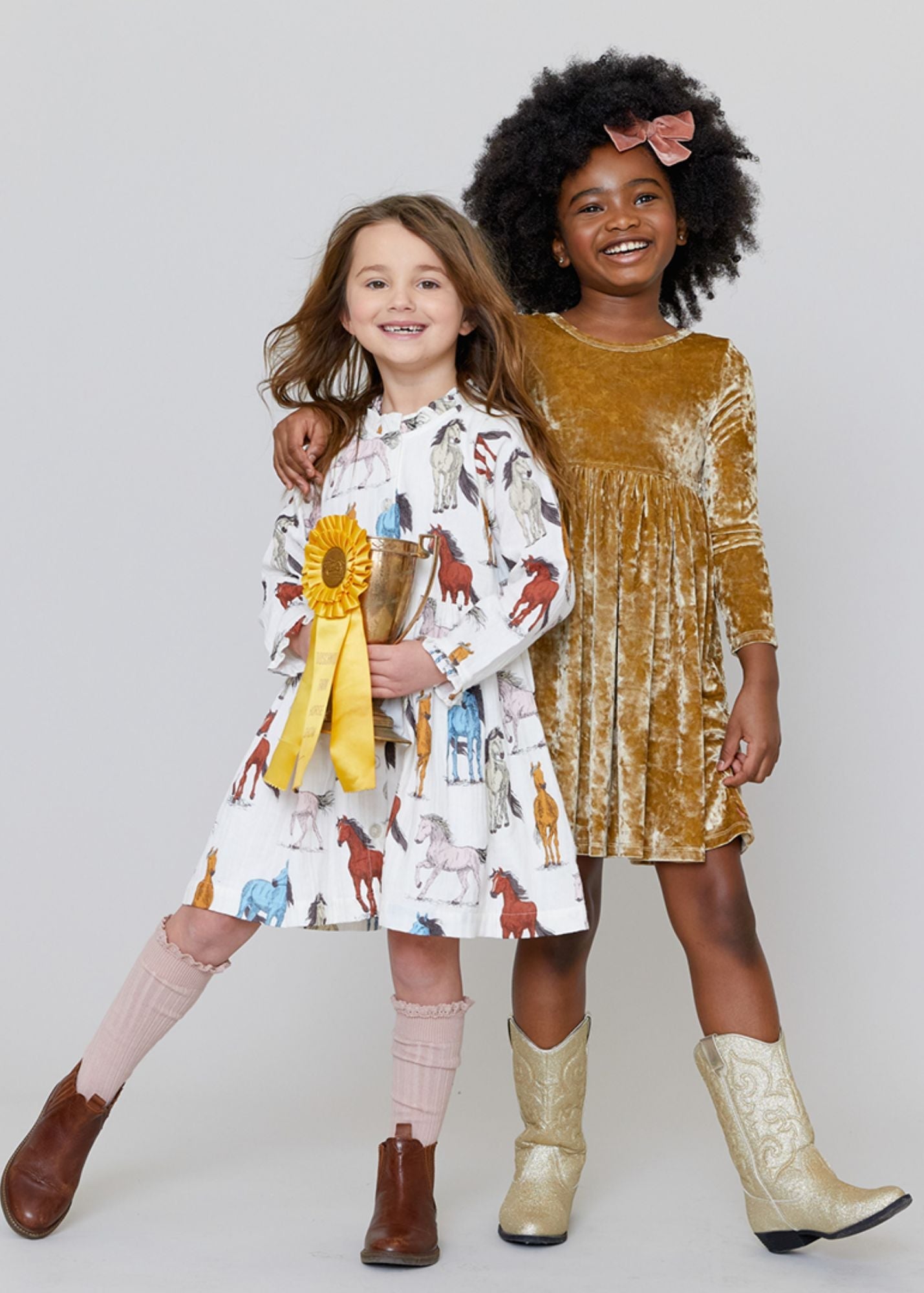 Steph Dress-Crushed Gold Velvet