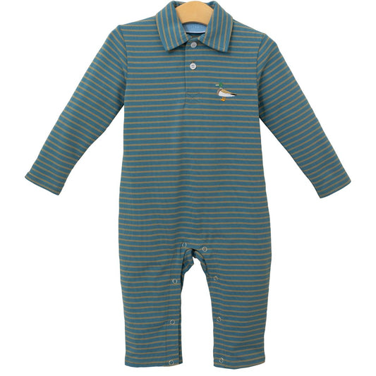 Mallard Embroidery Polo Romper