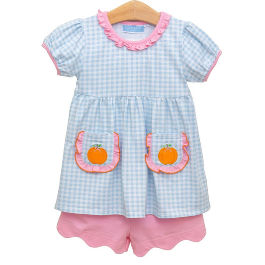 Pumpkin Ruffle Short Set