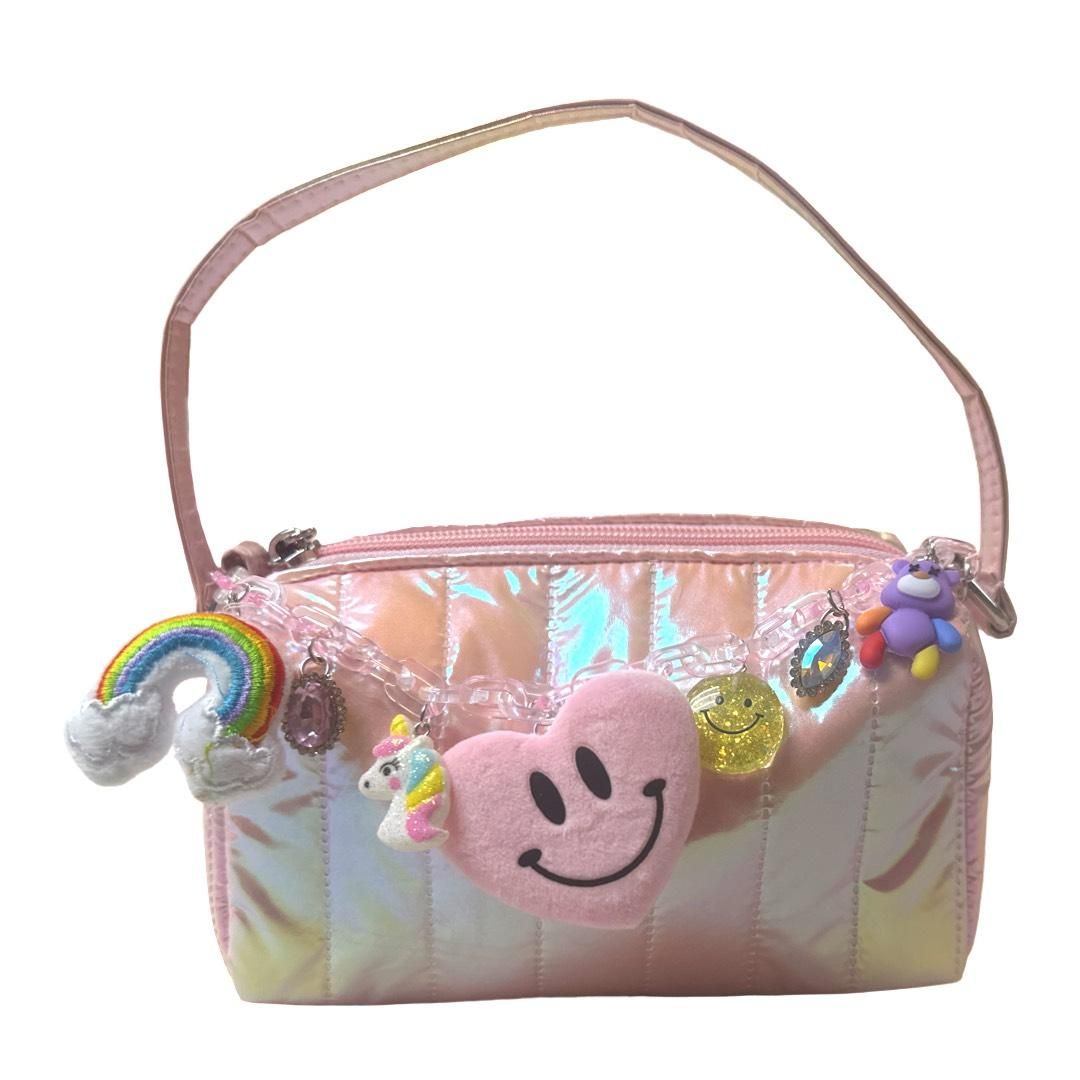 Pink Plush Charm Bag