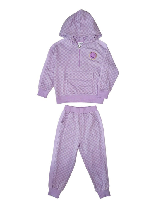 Lavender Checkered Soft Set
