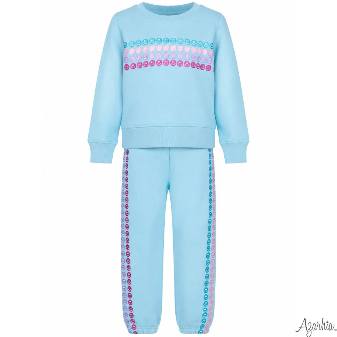 Glitter Smiley Jogger Set