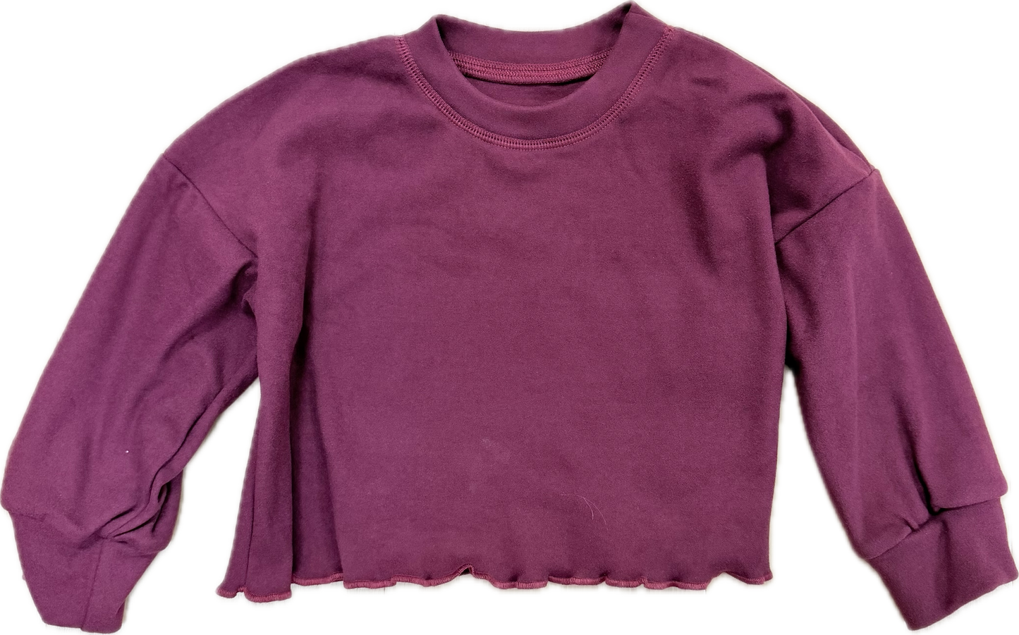 Maroon Crop Sweatshirt