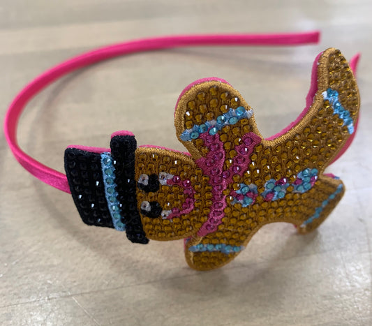 Gingerbread Man Rhinestone Headband