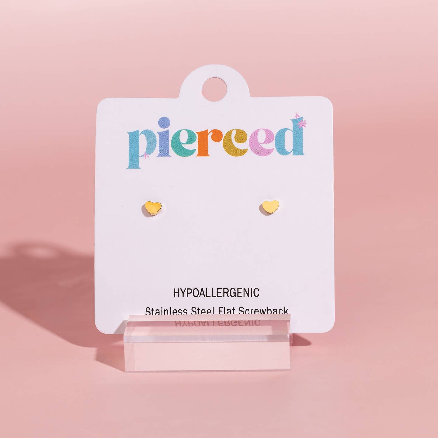 Tiny Classic Heart Studs