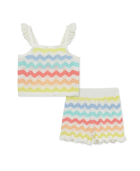 Multi-Color Wavy Pointelle Set