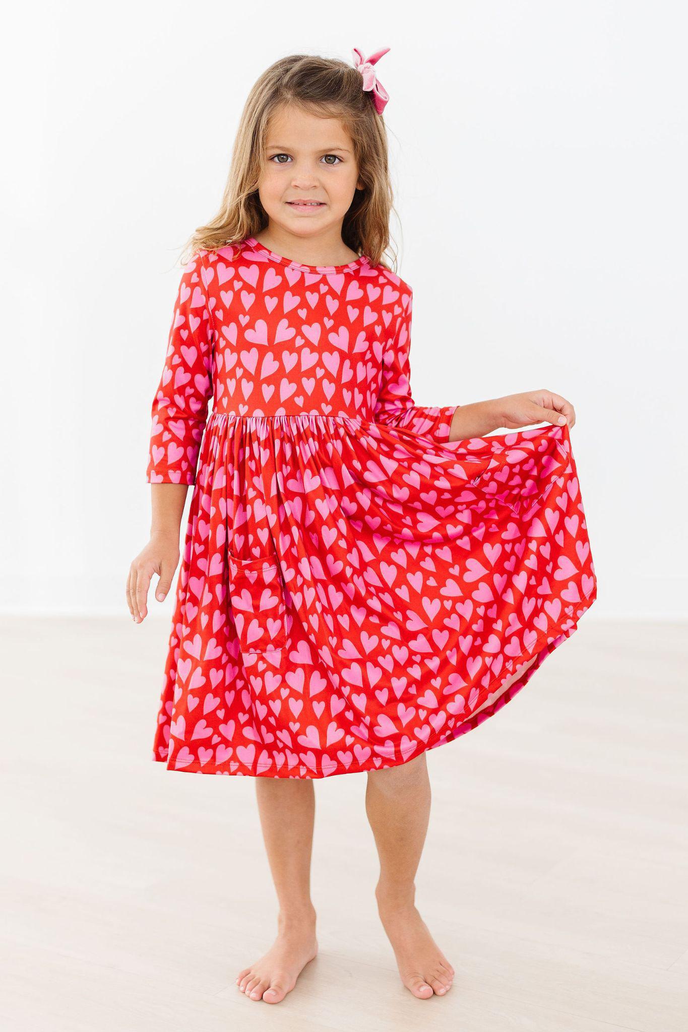 Hearts & Hugs Pocket Twirl Dress