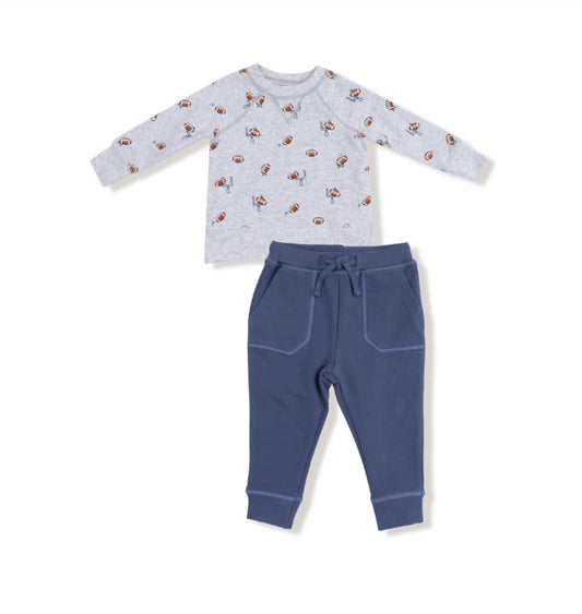 Raglan Sweatshirt Set-Football Field Goal