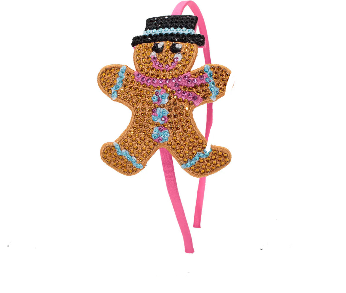 Gingerbread Man Rhinestone Headband