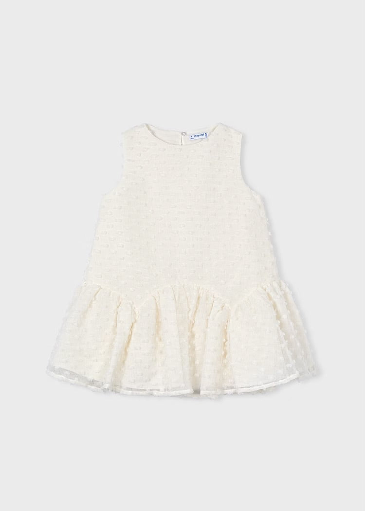 Cream Swiss Dot Dress