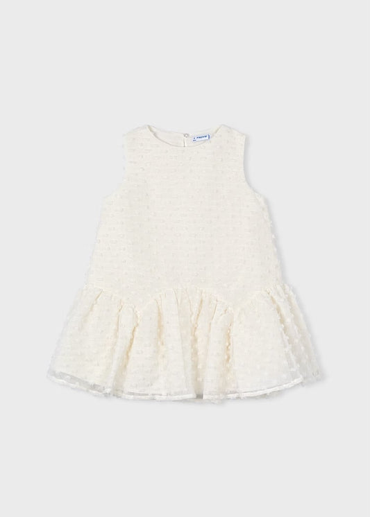Cream Swiss Dot Dress