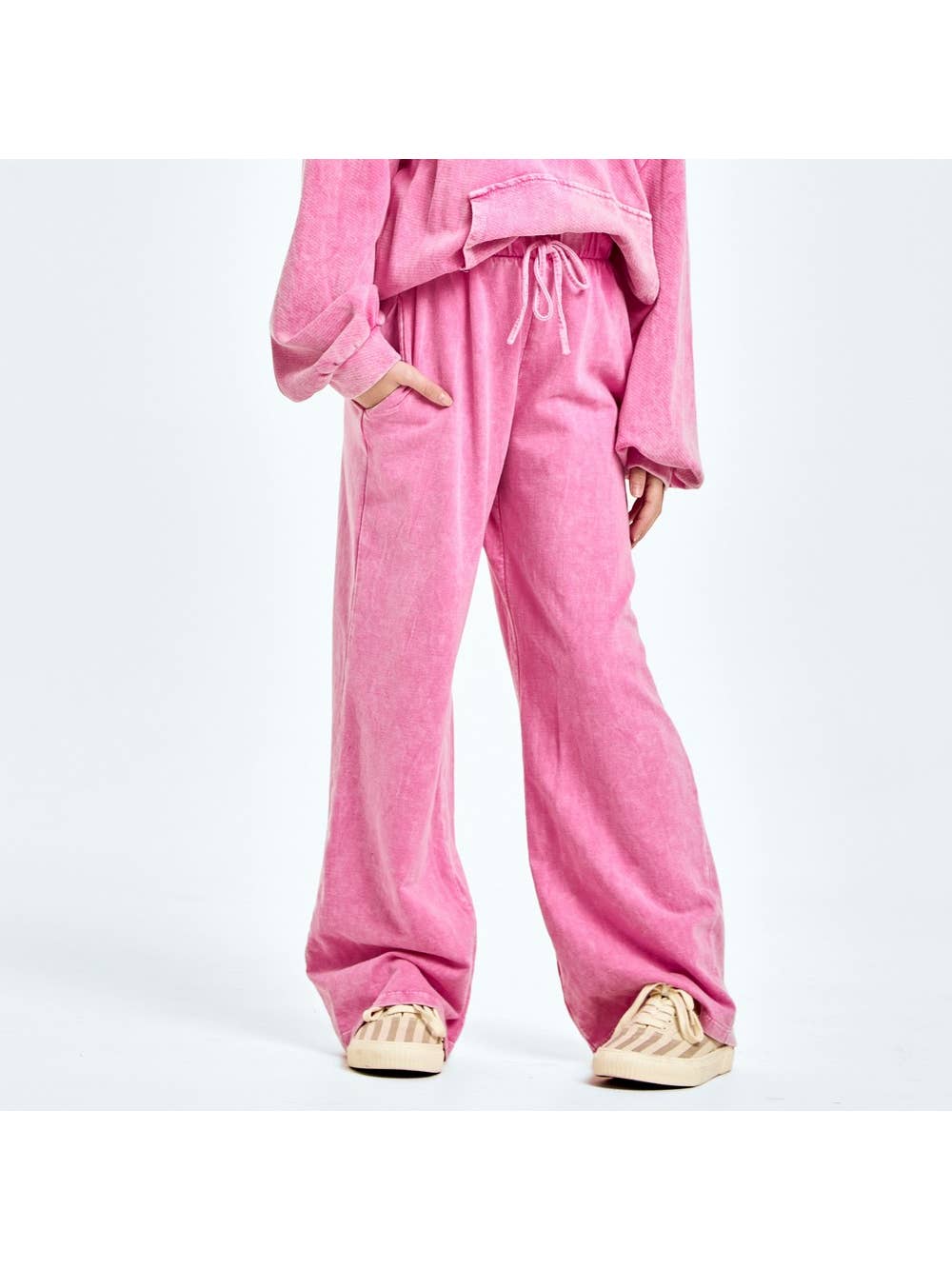 Washed Hoodie & Pant-Pink