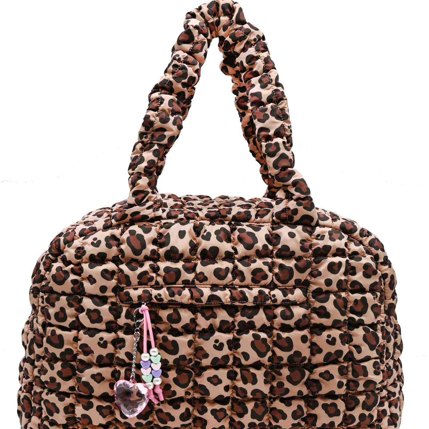 Quilted Scrunchies Leopard Duffle