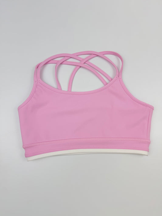 Cross Motion Bra-Petal Pink