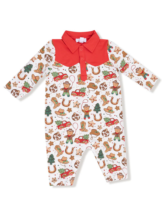 Cowboy Christmas Romper
