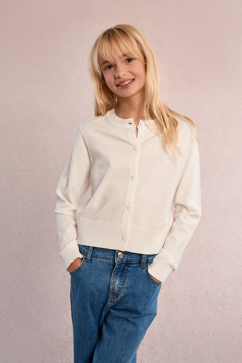 White Knitted Cardigan