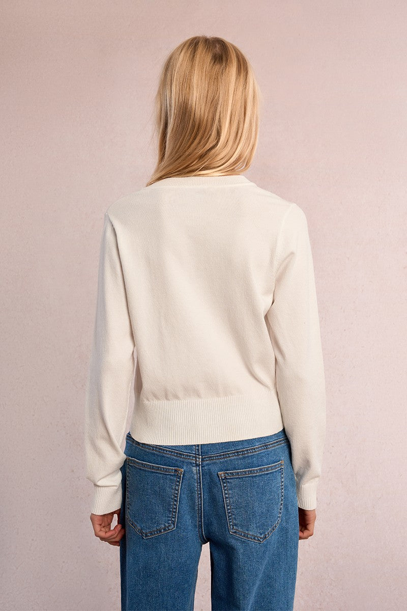 White Knitted Cardigan