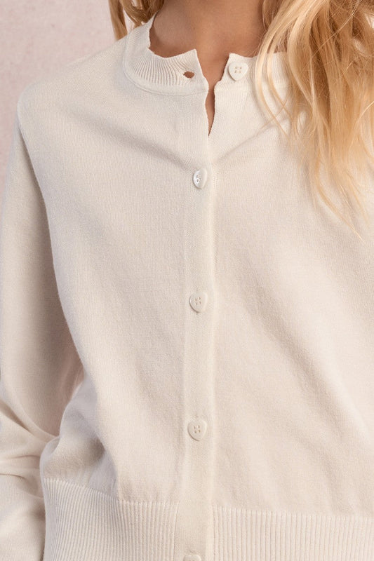 White Knitted Cardigan