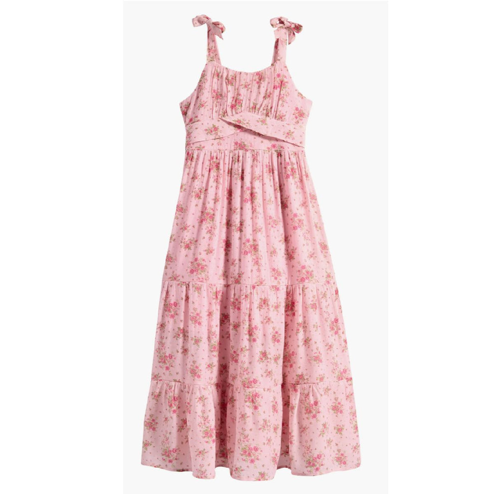 Emma 3-Tiered Maxi Dress-Rose