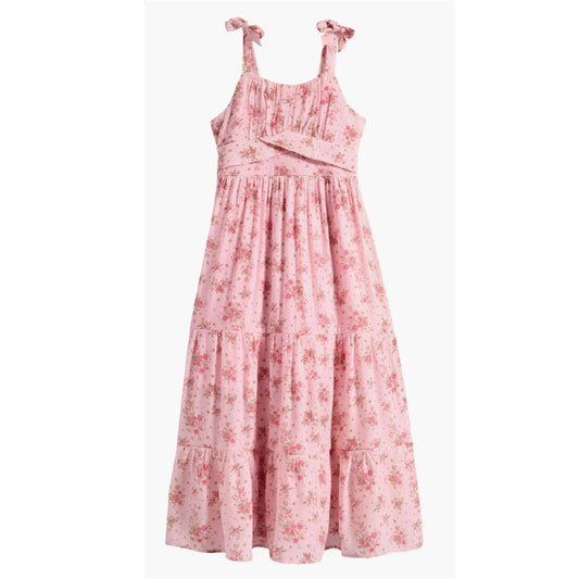 Emma 3-Tiered Maxi Dress-Rose