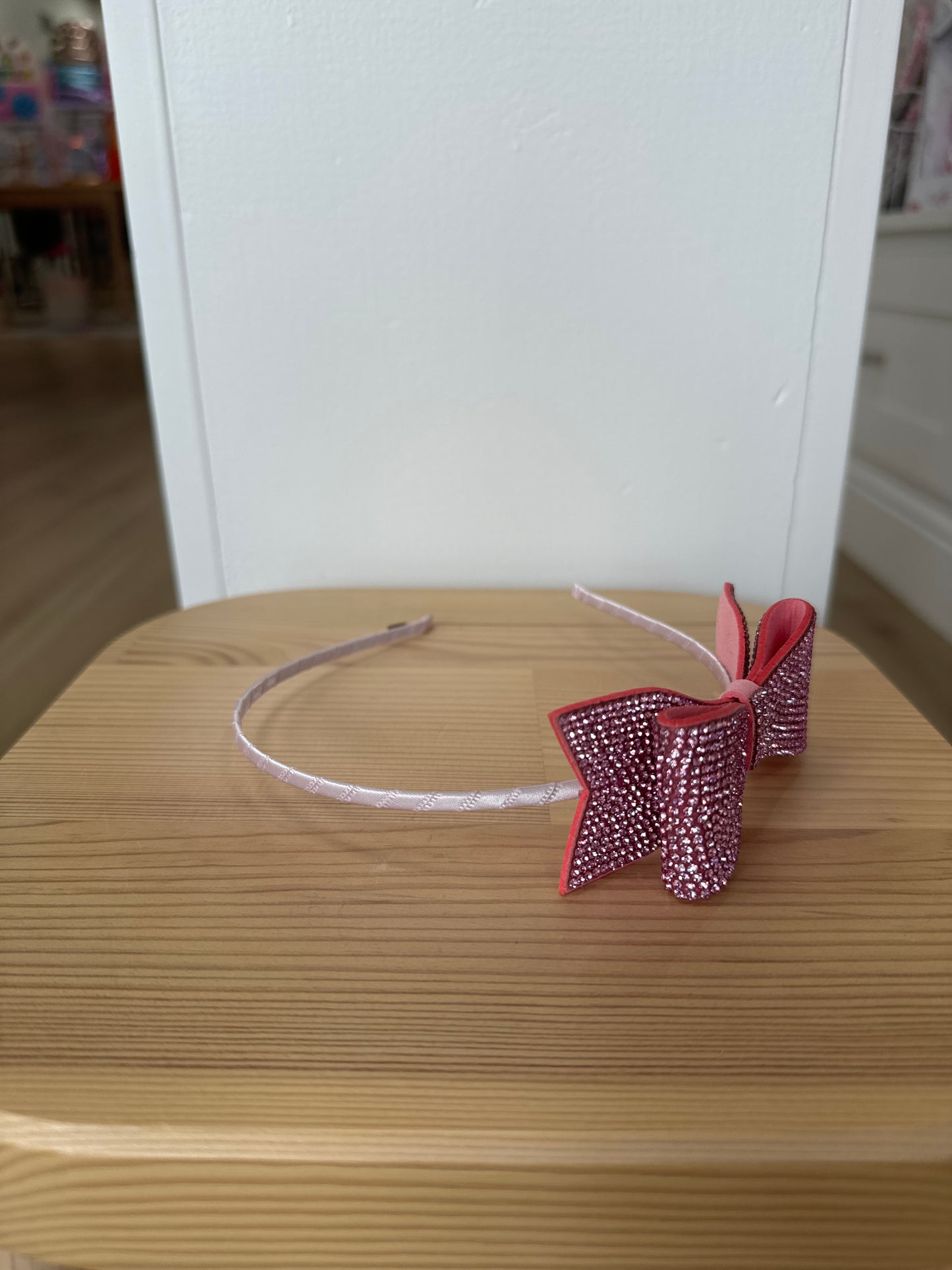 Crystal Bow Headband-Pink