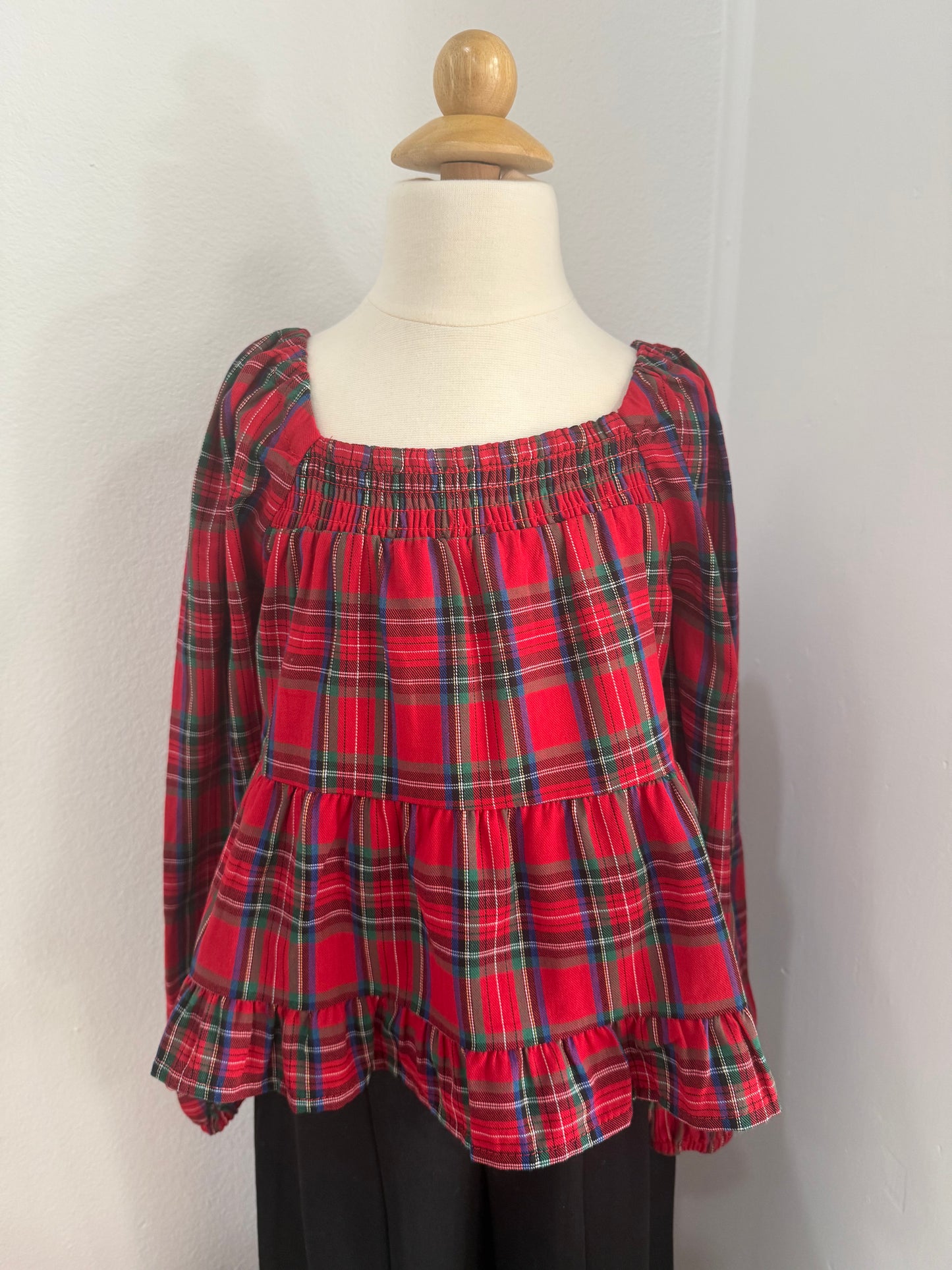 Red Plaid Blouse