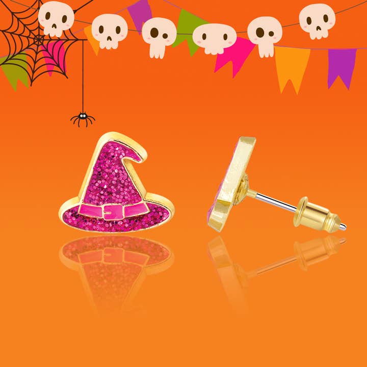 Halloween Witch Hat Stud Earrings