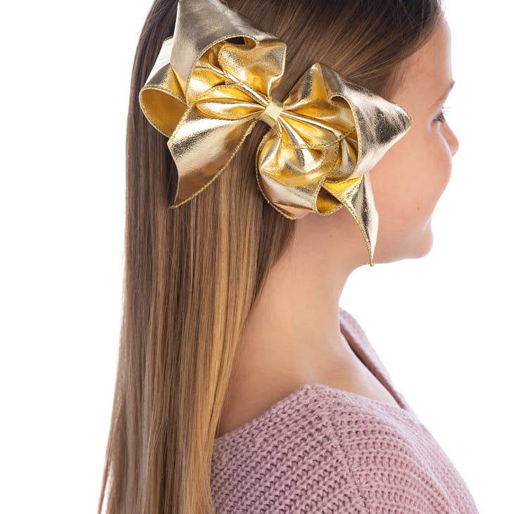 Giant Metallic Bow-Gold