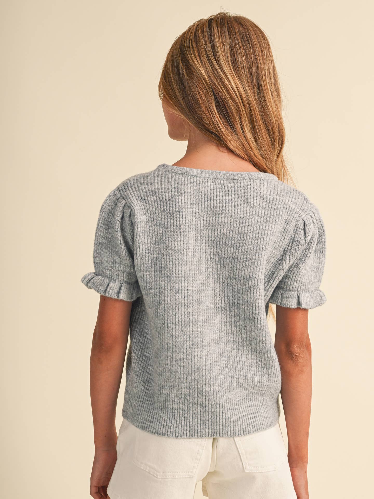 Puff Sleeve Sweater-Blue