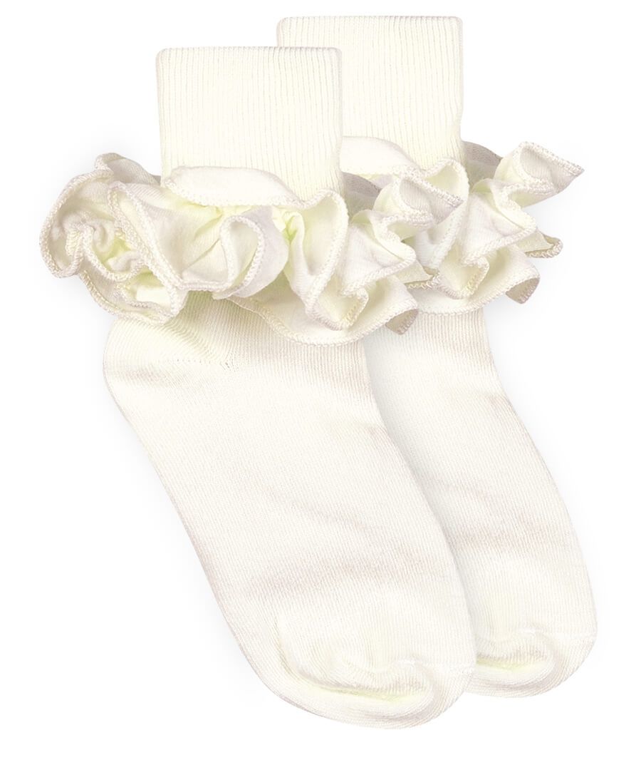 Misty Ruffle Lace Cuff Socks