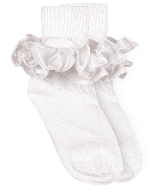 Misty Ruffle Lace Cuff Socks