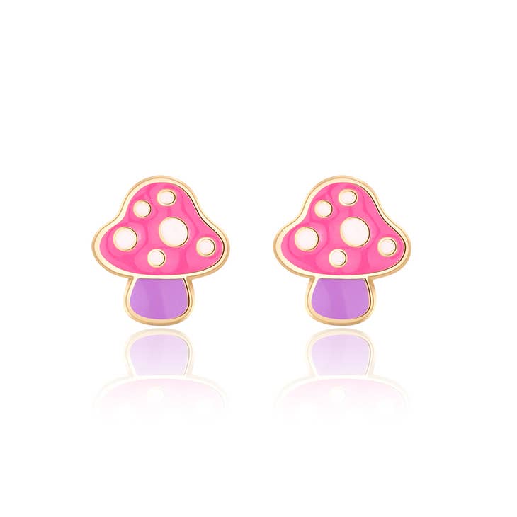 Mini Mushroom Stud Earrings