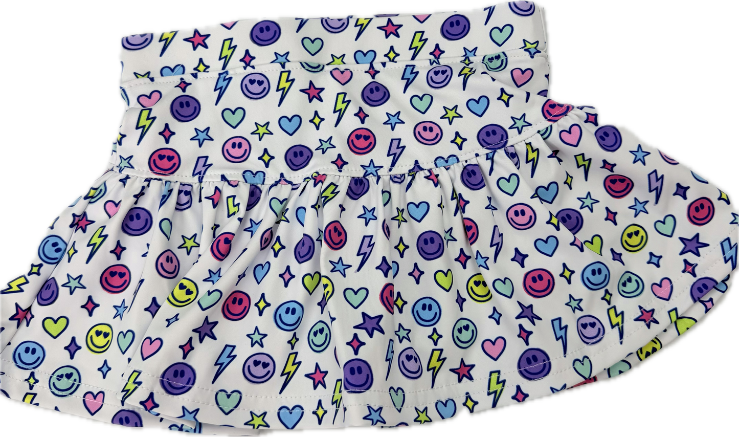 Bright Emoji Skort